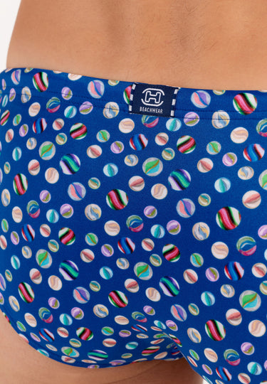 Socoa Swim Micro Briefs | Navy Print 402927-I0RA